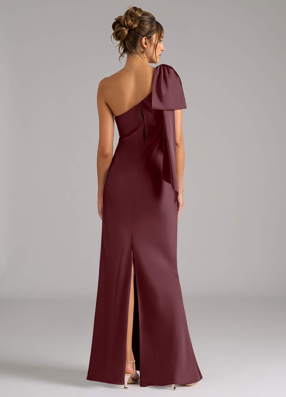 capri bridesmaid dresses Azazie Mermaid One-Shoulder Floor-Length Stretch Satin Bridesmaid Dresses