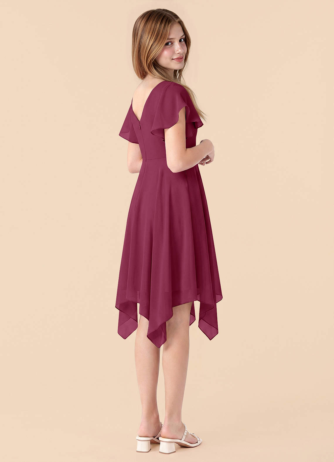 mulberry junior bridesmaid dresses Azazie Janeaurelia Color:Mauve