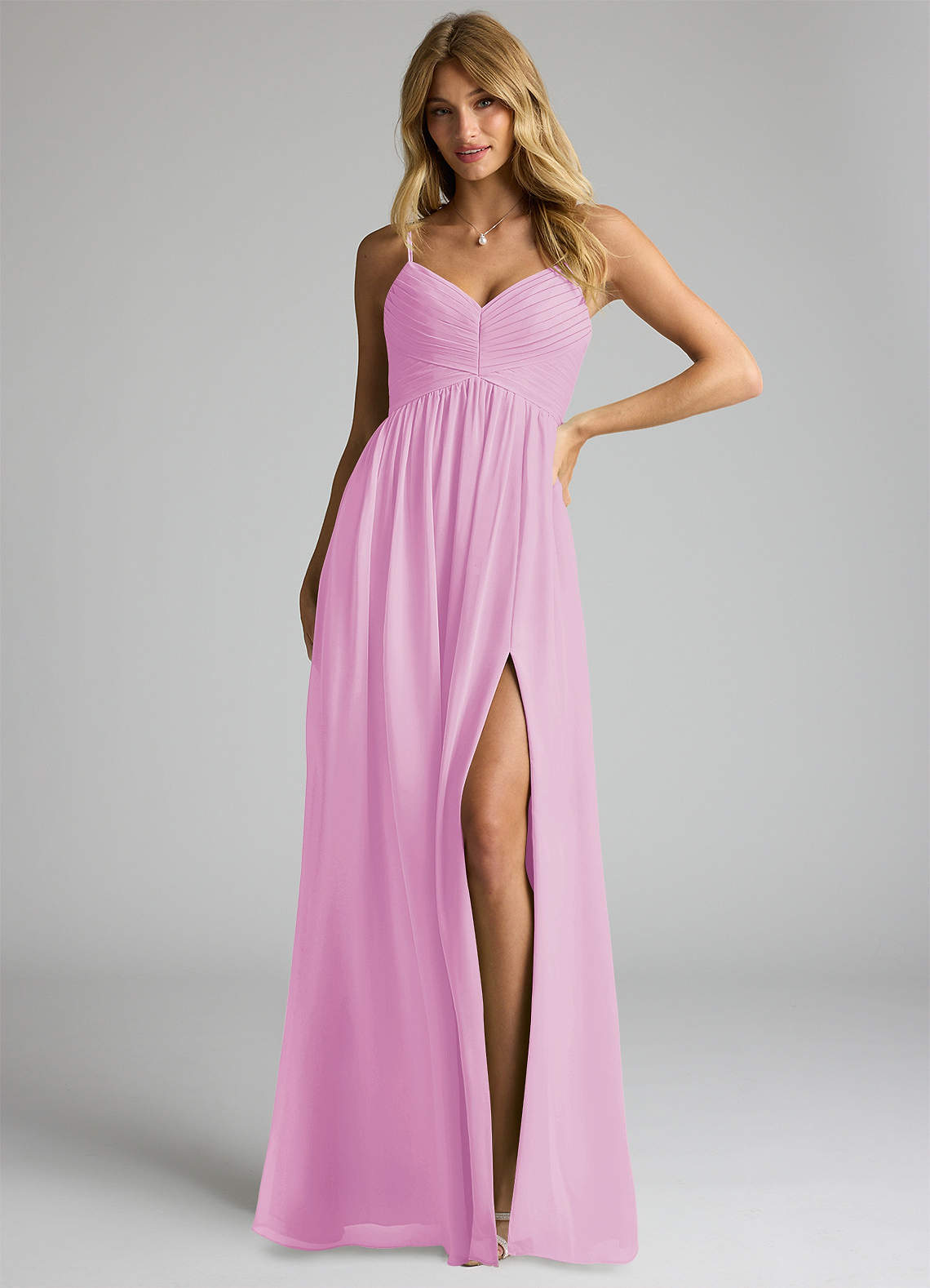 blue dress for baby girl Berylove Women Halter Candy Pink Bridesmaid Dress A Line Long Wedding Guest Dress with Hollow Out, Candy Pink / US12 main image 1