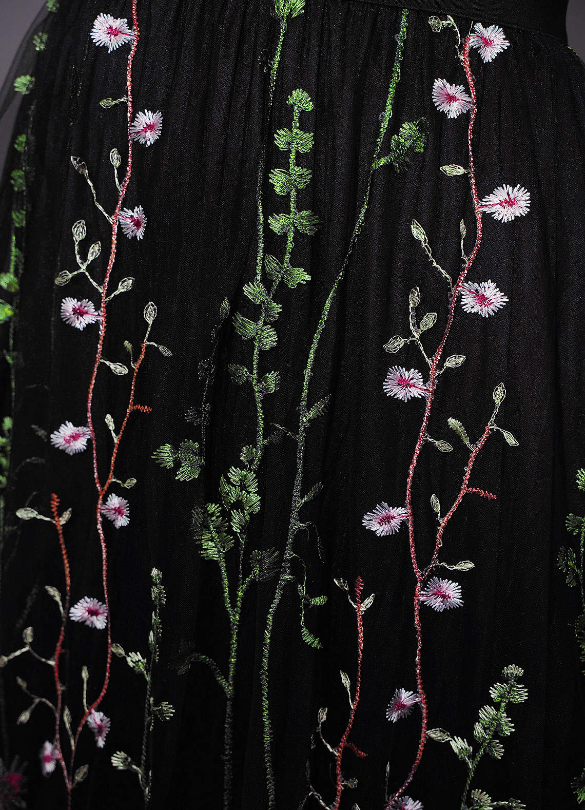 Forever Lovable Black Floral Embroidered Maxi Dress image1