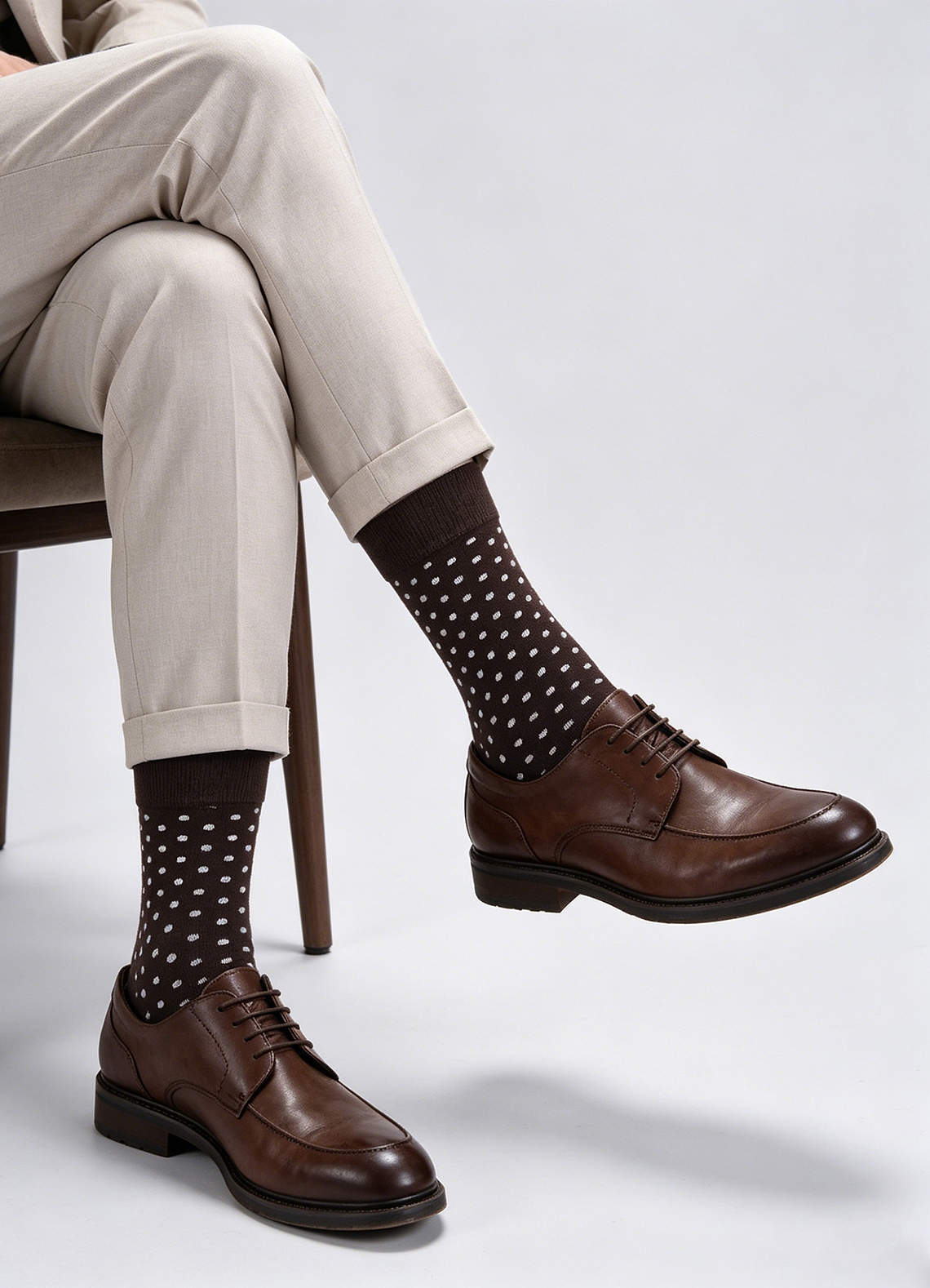 front Polka Dot Groomsmen Socks