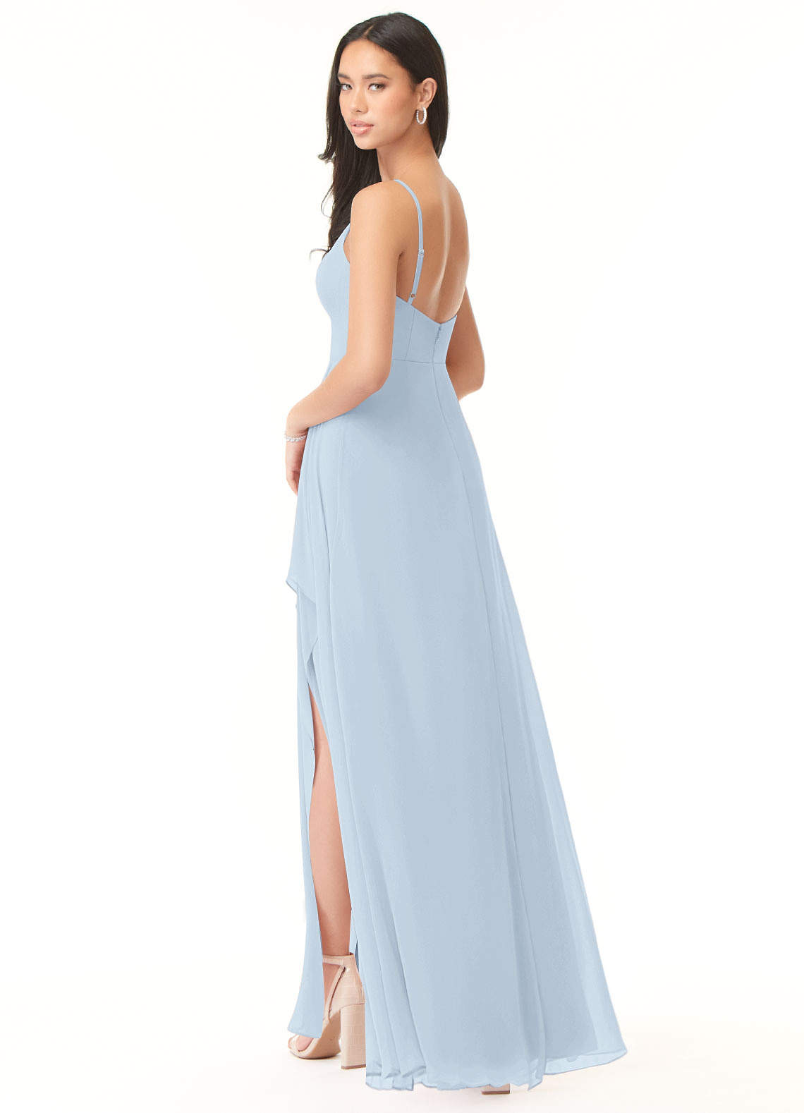 Azazie Collette Bridesmaid Dresses A-Line Chiffon Floor-Length Dress image1