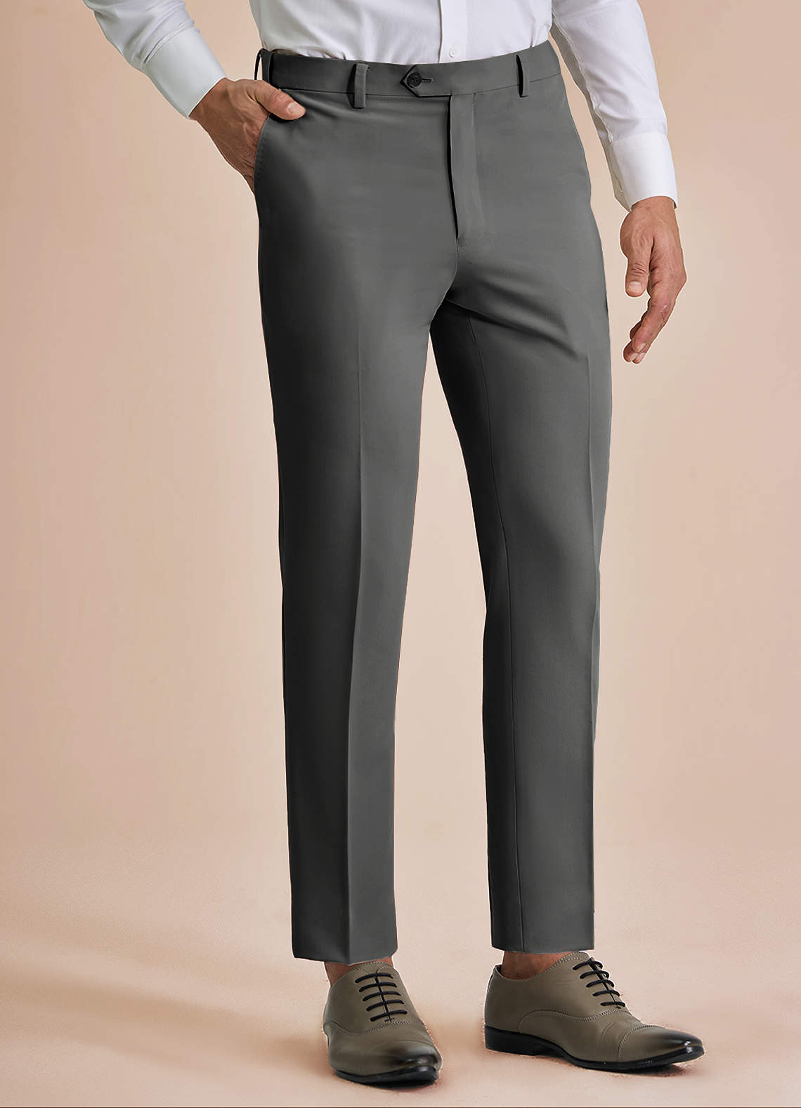 front William Carbón Pantalones de vestir
