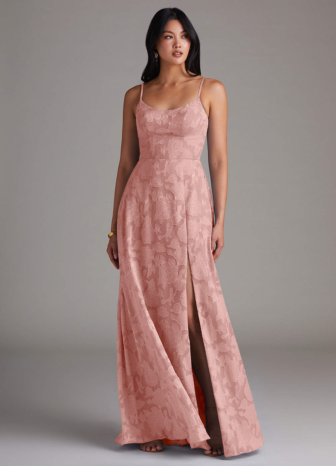 Azazie Moira Rosette Floral Burnout Bridesmaid Dresses | Azazie DE