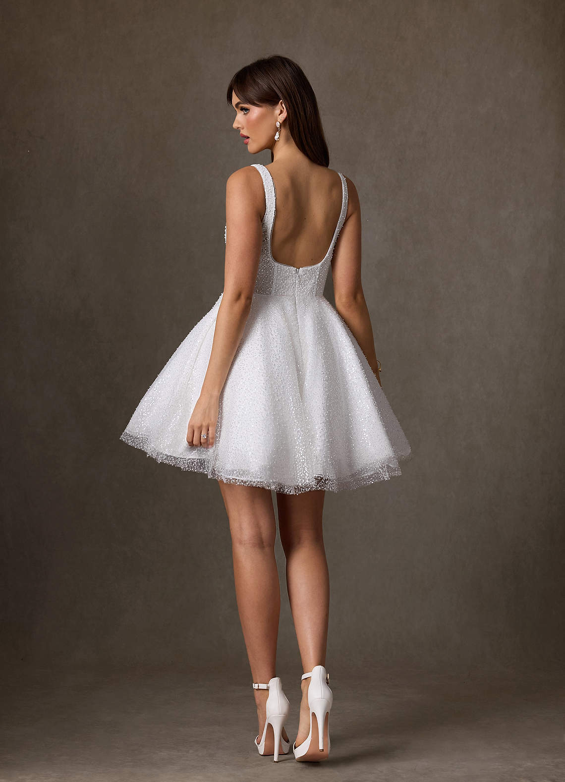 Azazie Avita Robes de mariée Robe Trapèze en Perlage avec poches Blanc De Diamant image5