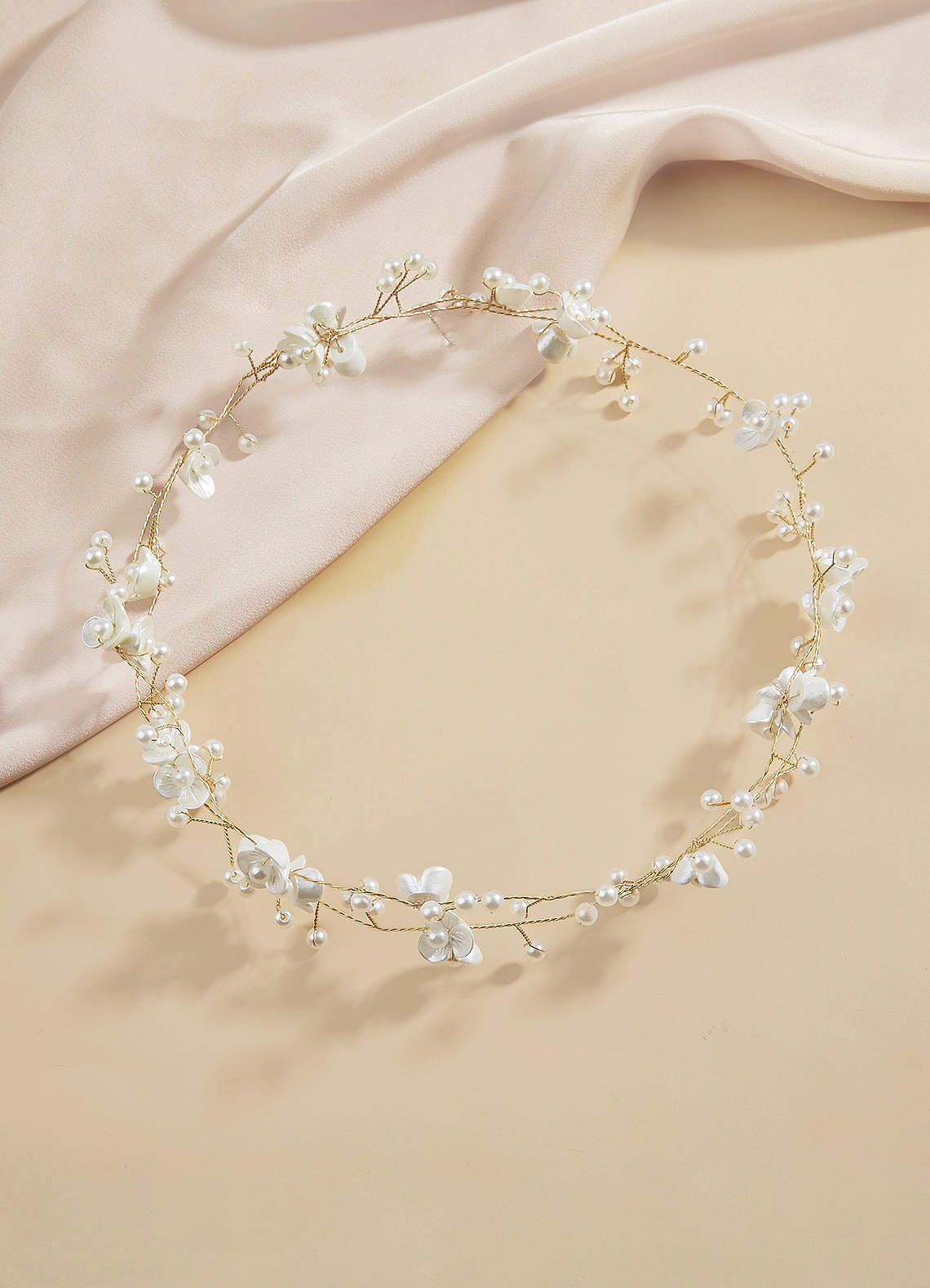 front White Floral Vine Headpiece
