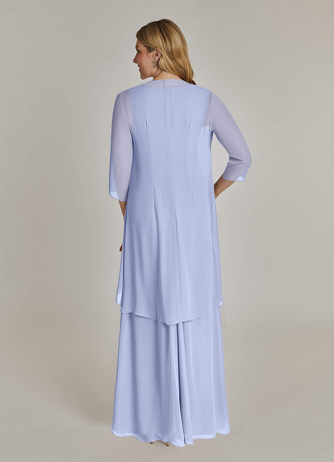 Azazie Manuella At-home Try On Dresses Cabernet A-Line V-Neck Pleated Chiffon Dress image1