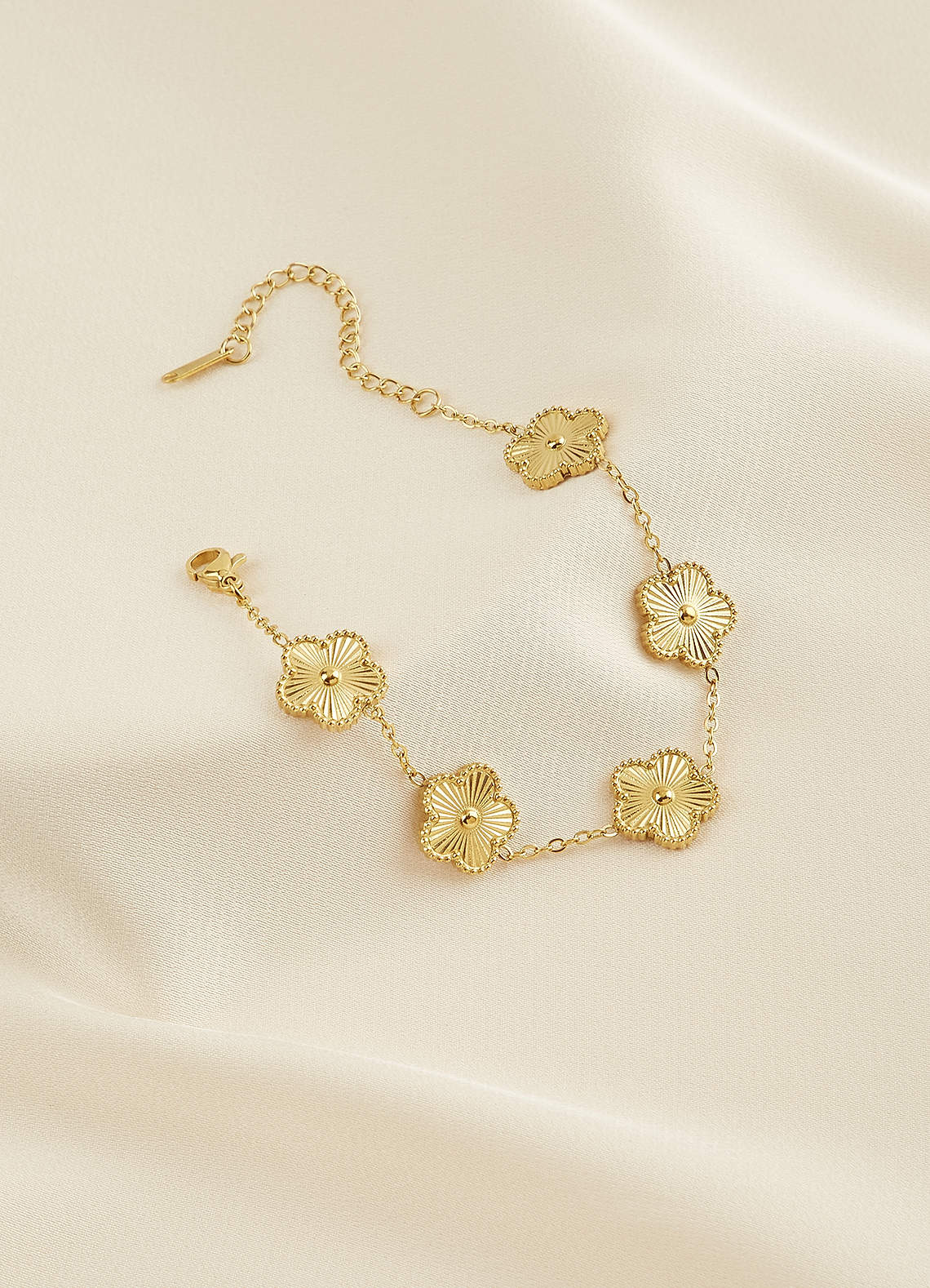 front Flower Charm Bracelet