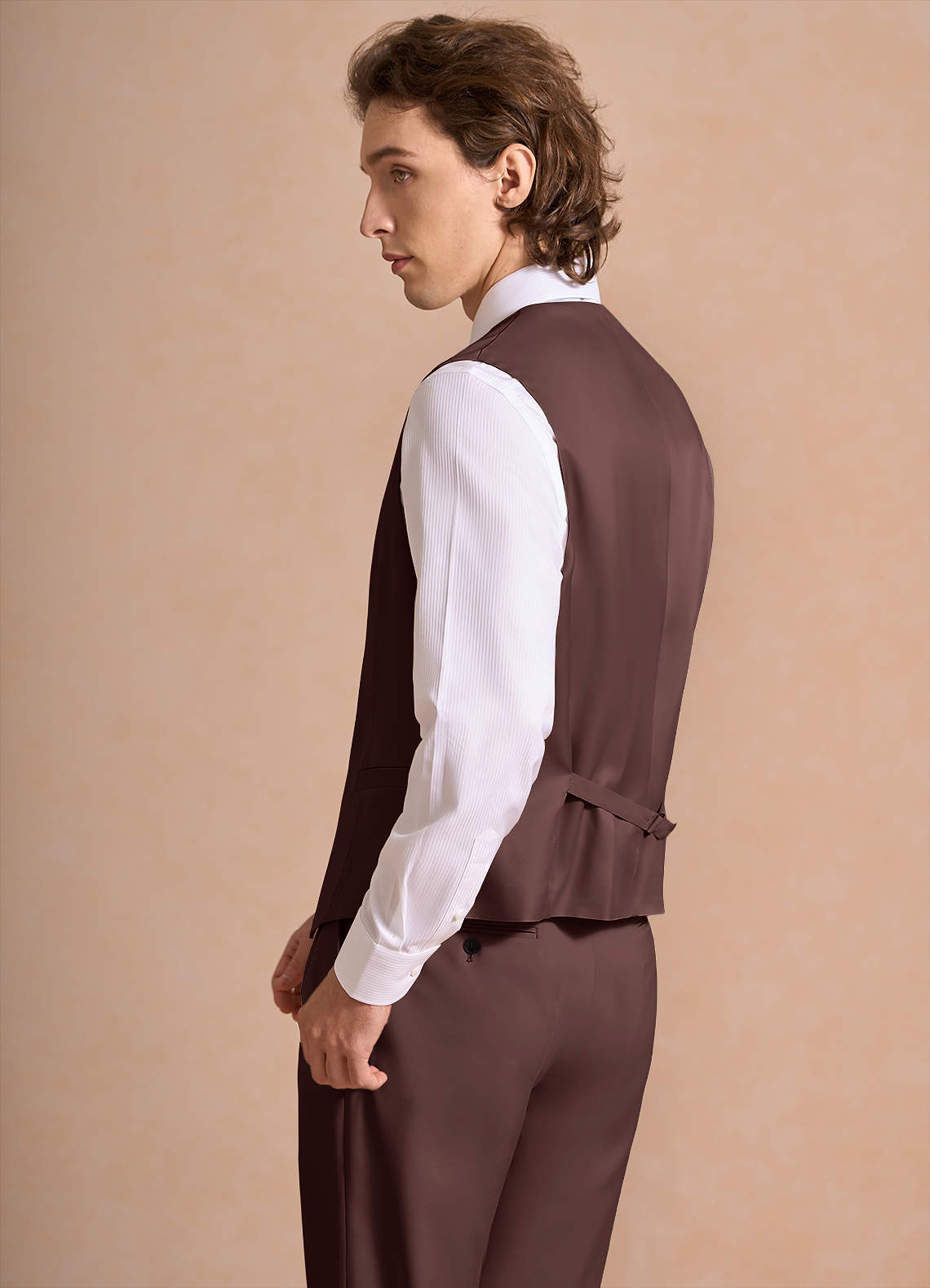 James Espresso Structured Stretch Suit Vest James Espresso Structured Stretch Suit Vest