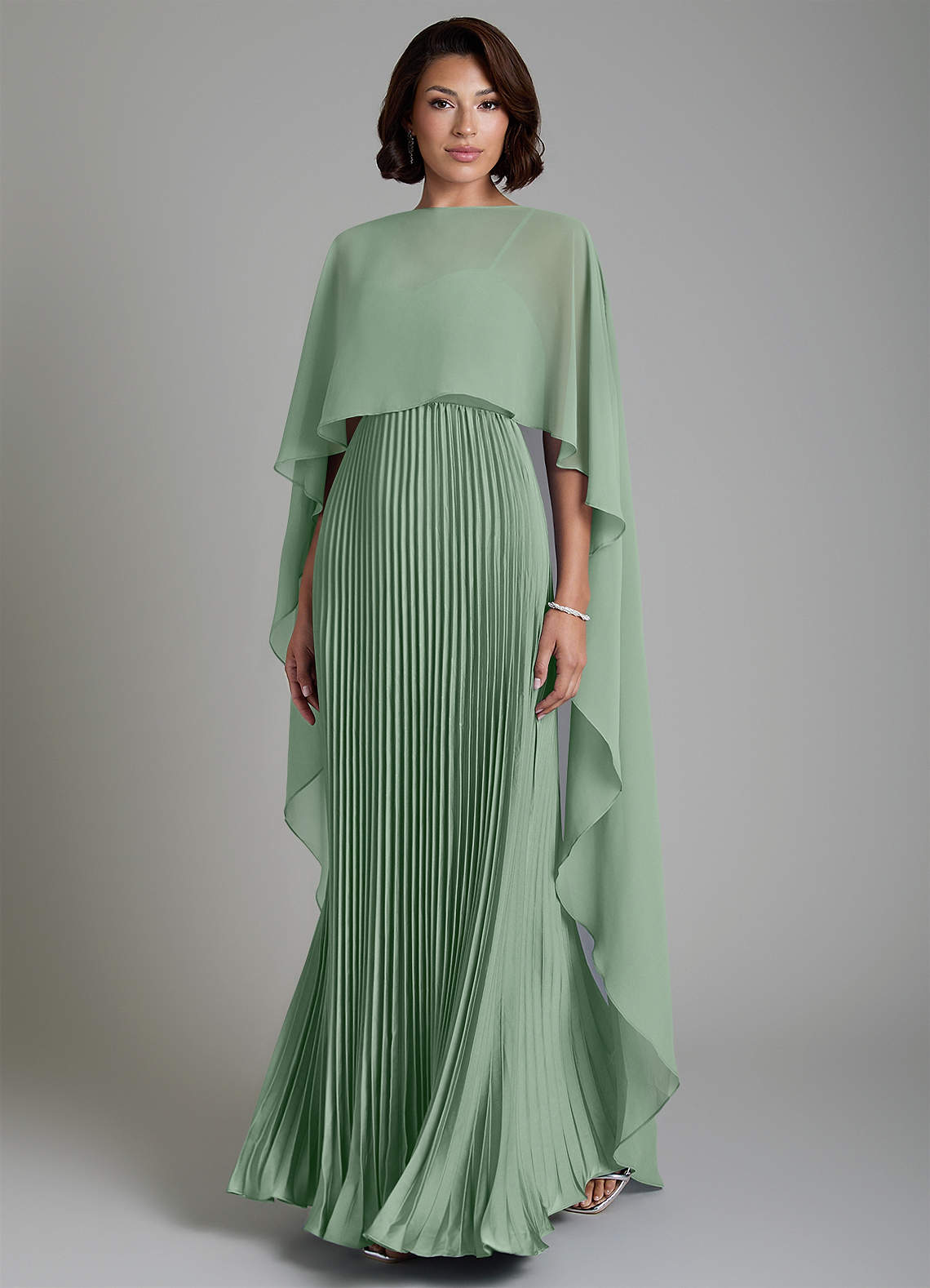 Azazie Micah Matcha Stretch Satin Bridesmaid Dresses | Azazie
