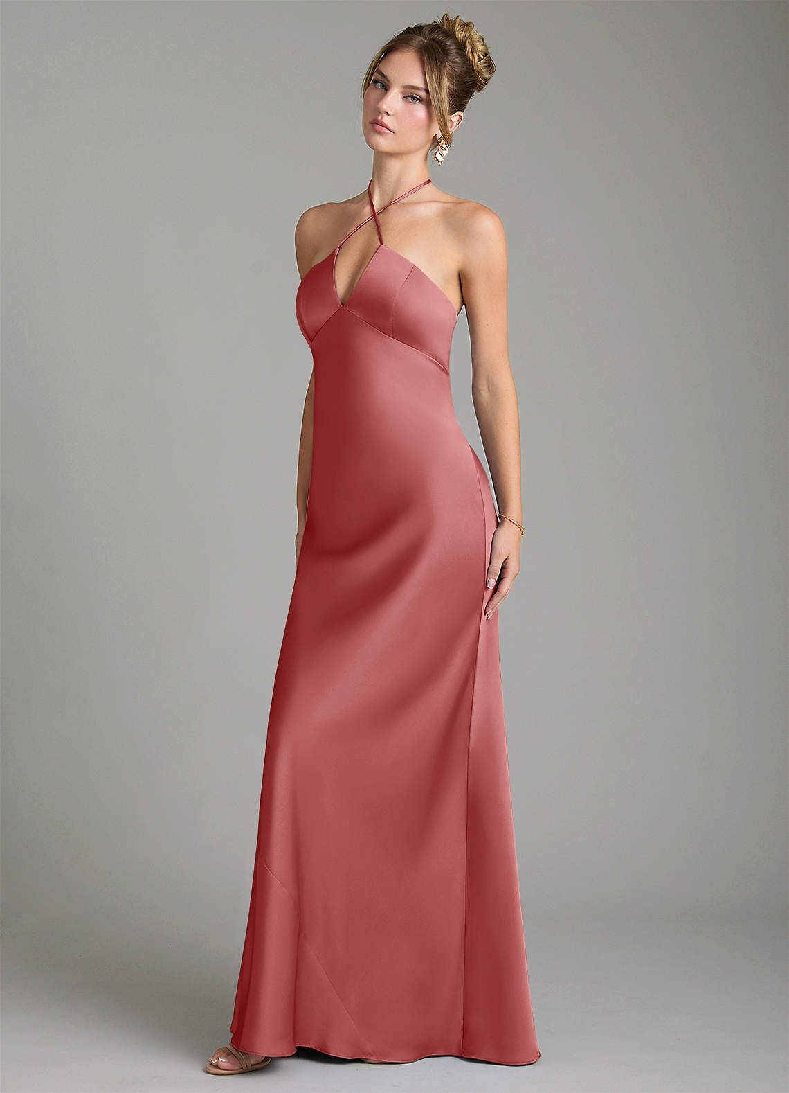 camille evening dresses Camille Flowing Ruffles Sleeves With Pockets Long Chiffon Bridesmaid Dresses, Cabernet main image 1