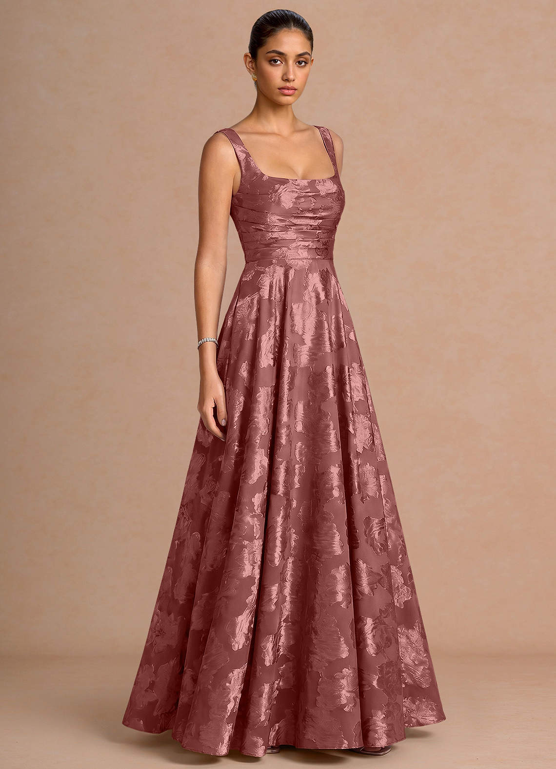 Azaria Vintage Rose Maxi Dress | Azazie