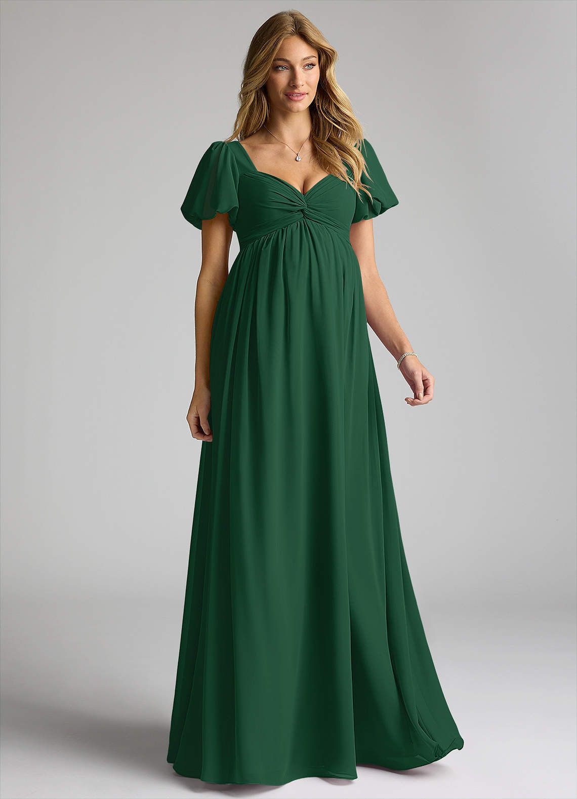 Dark Green Grace Floor-Length Dress