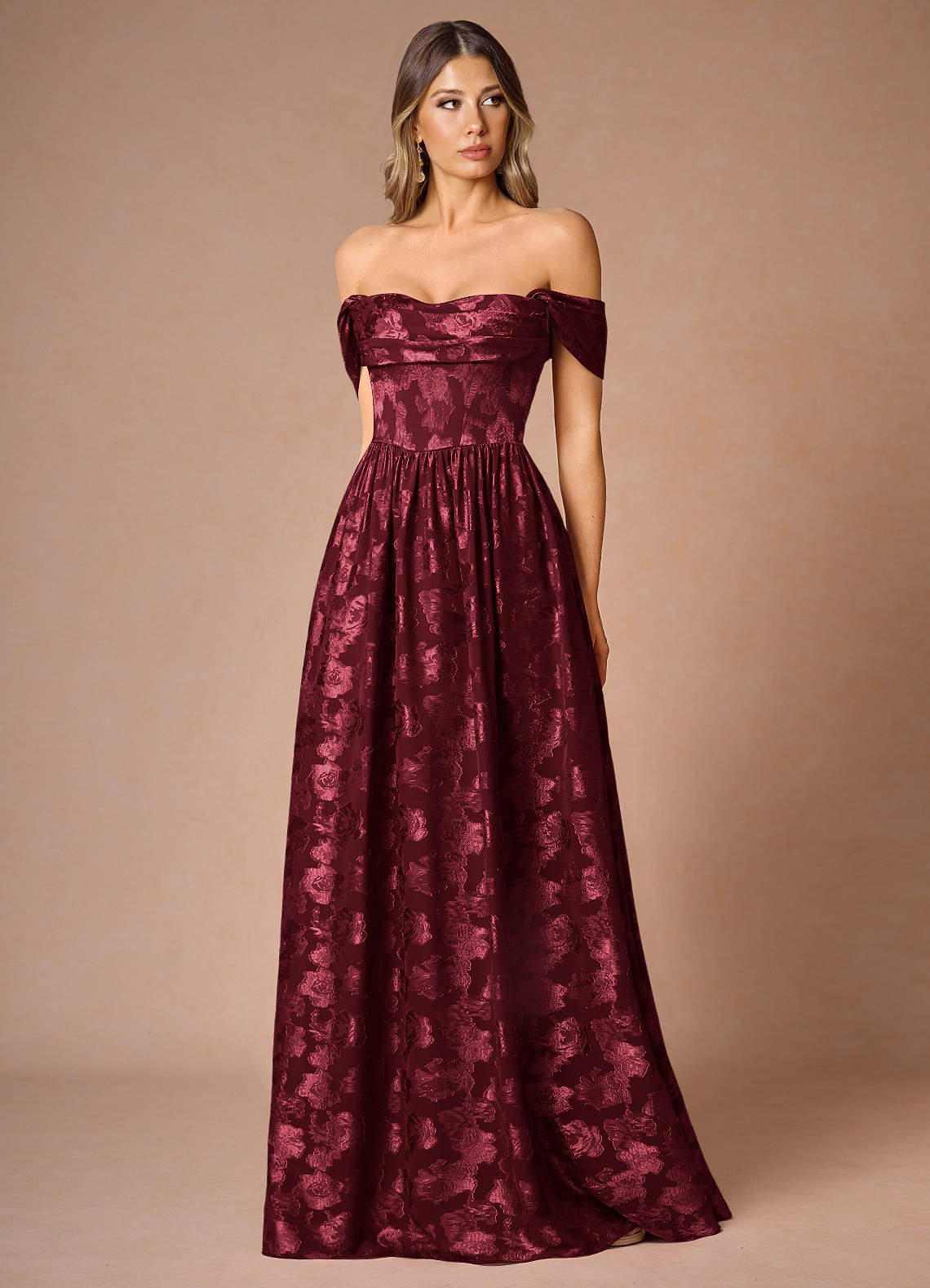 Hazel Wine Pleated Maxi Dress image5