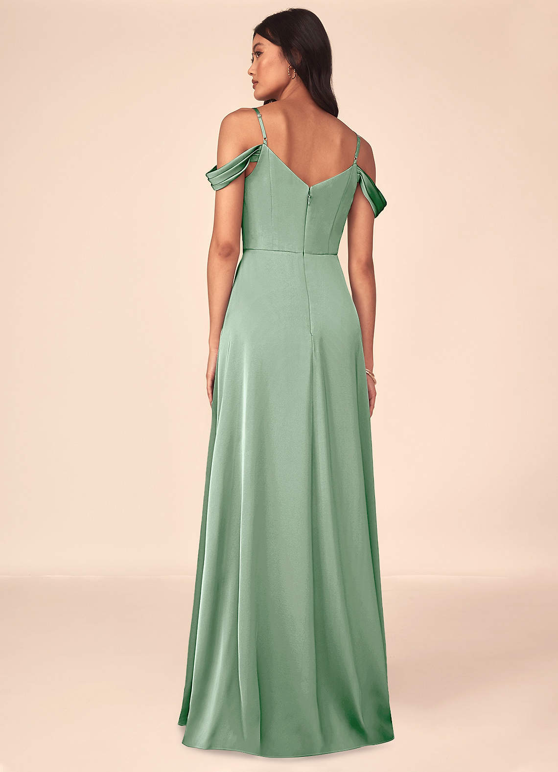azazie ocean stretch satin dress Azazie Ocean