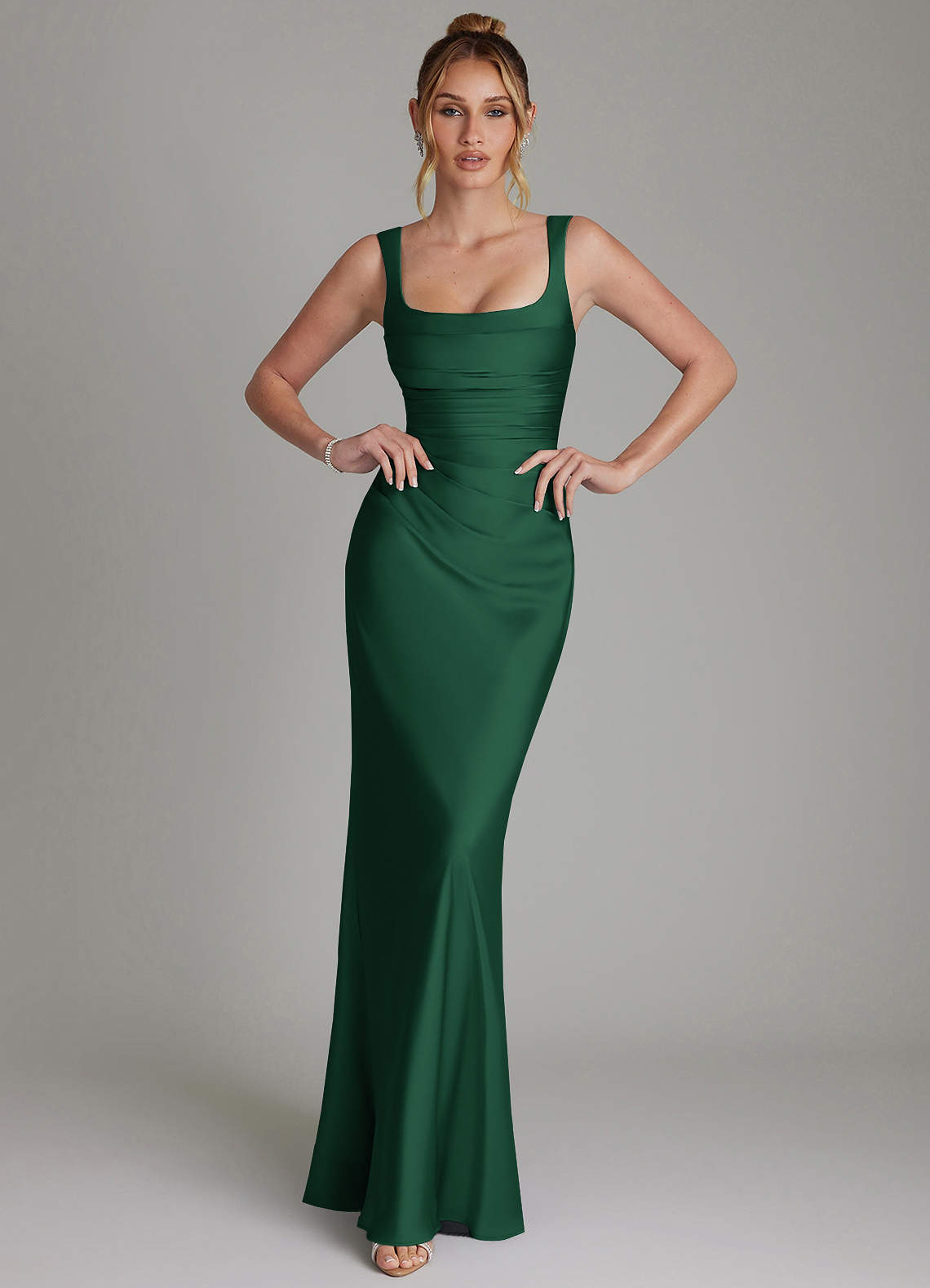 agustina satin dress Azazie Agustina