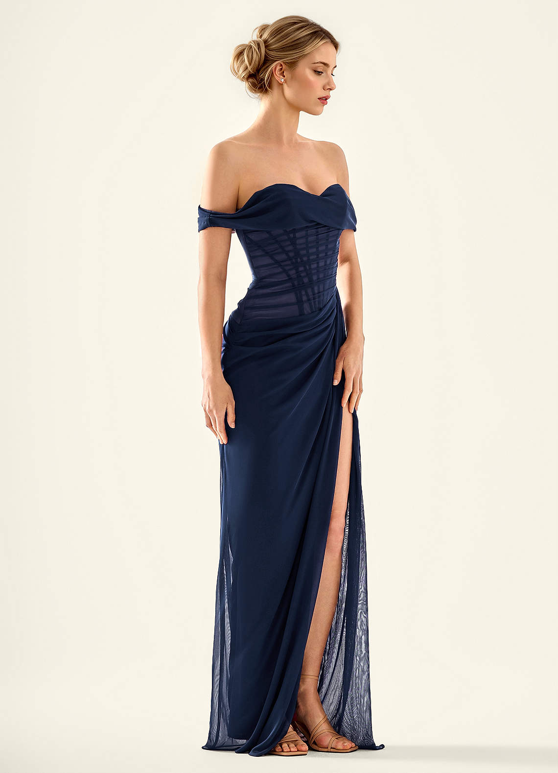 winter chiffon dress Ever-Pretty Plus Size Pleated Midi V-Neck Long Sleeves Cocktail week1024_20240303 Color:Burnt Orange Resort Parties Asymmetrical ruffled chiffon dress