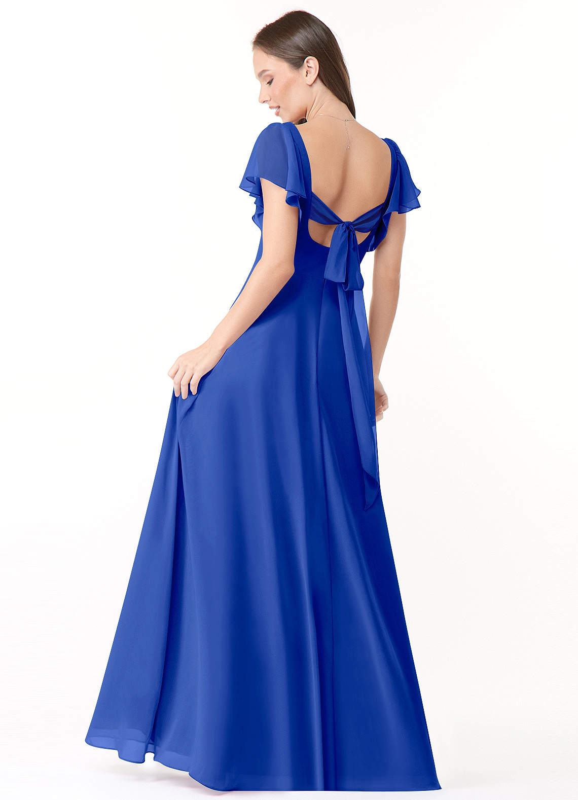 princess polly baby blue dress Azazie Syenna Royal Blue Chiffon Bridesmaid Dresses