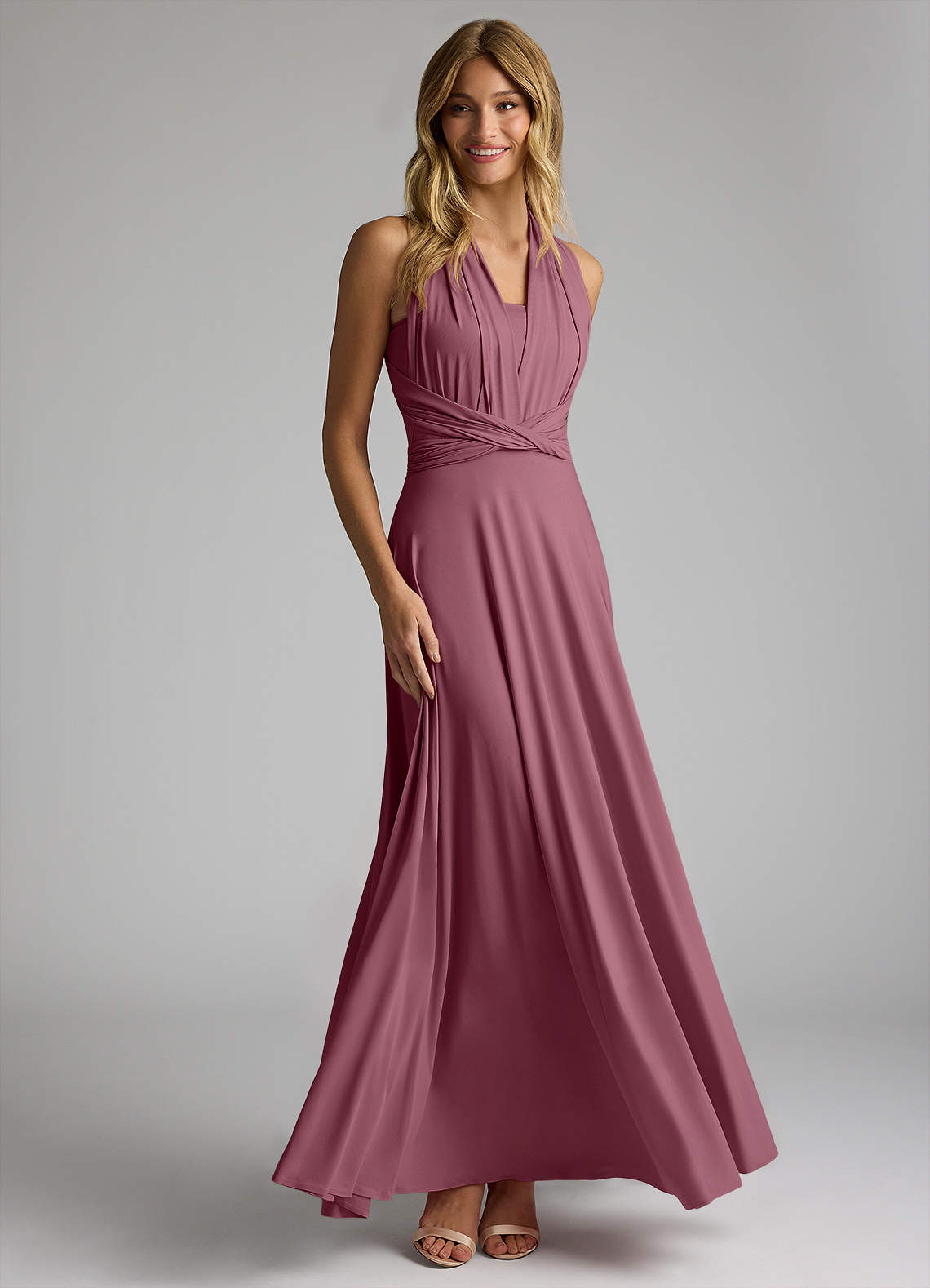 Berry Azazie Infinity Jersey Wrap A-Line Dress Bridesmaid Dresses | Azazie
