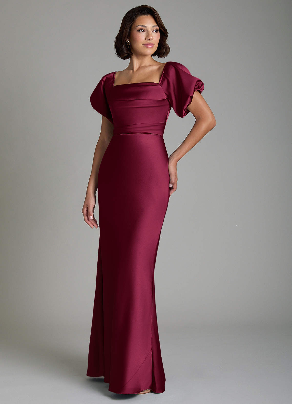 Azazie Mermaid Off The Shoulder Floor-Length Tulle Bridesmaid Dresses