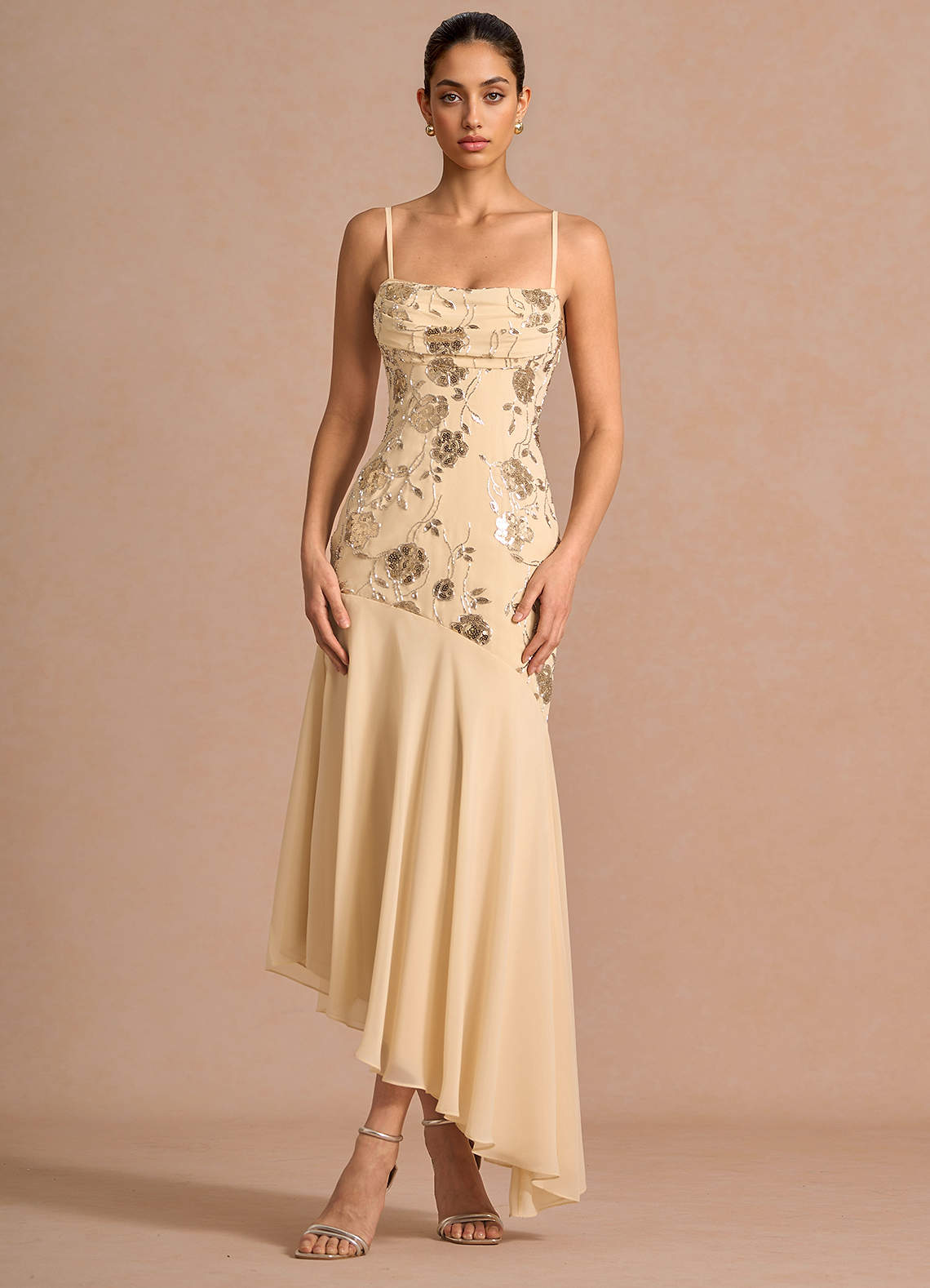 Pola Gold Sequins Maxi Dress Ready to Ship | Azazie Pola Gold Sequins Maxi Dress Ready to Ship | Azazie