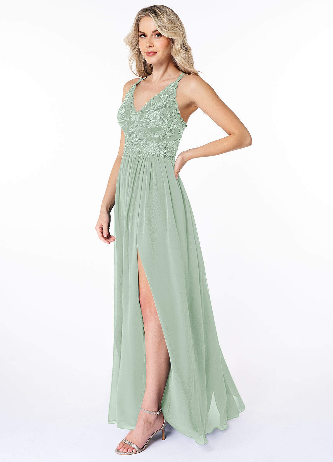 Azazie Shanna Agave Bridesmaid Dresses Azazie