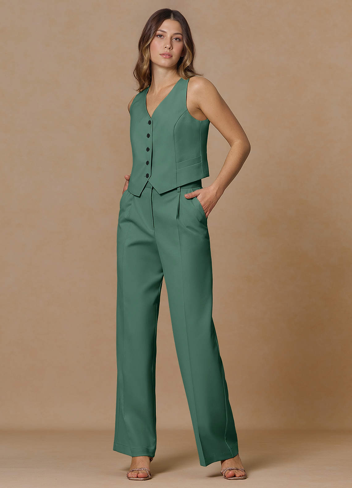 front Rowan Eukalyptus Raffineret vævet 2-delt dragt med høj ydeevne