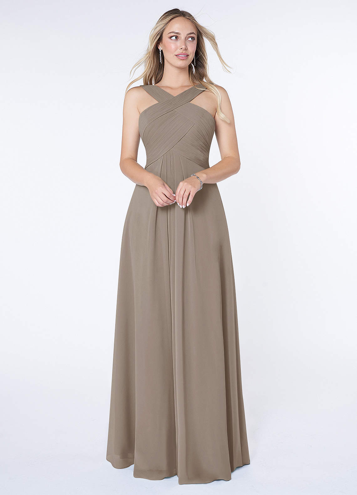 Azazie best sale taupe dress