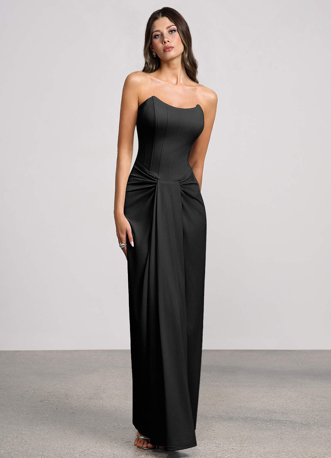 Virelle Black Maxi Dress | Azazie