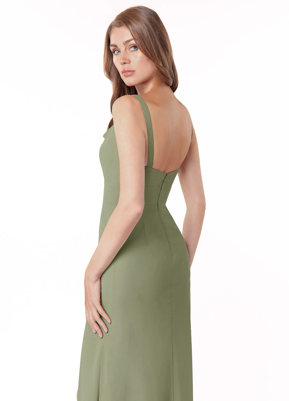 Azazie Salma Ready to Ship Auburn Chiffon Bridesmaid Dresses | Azazie