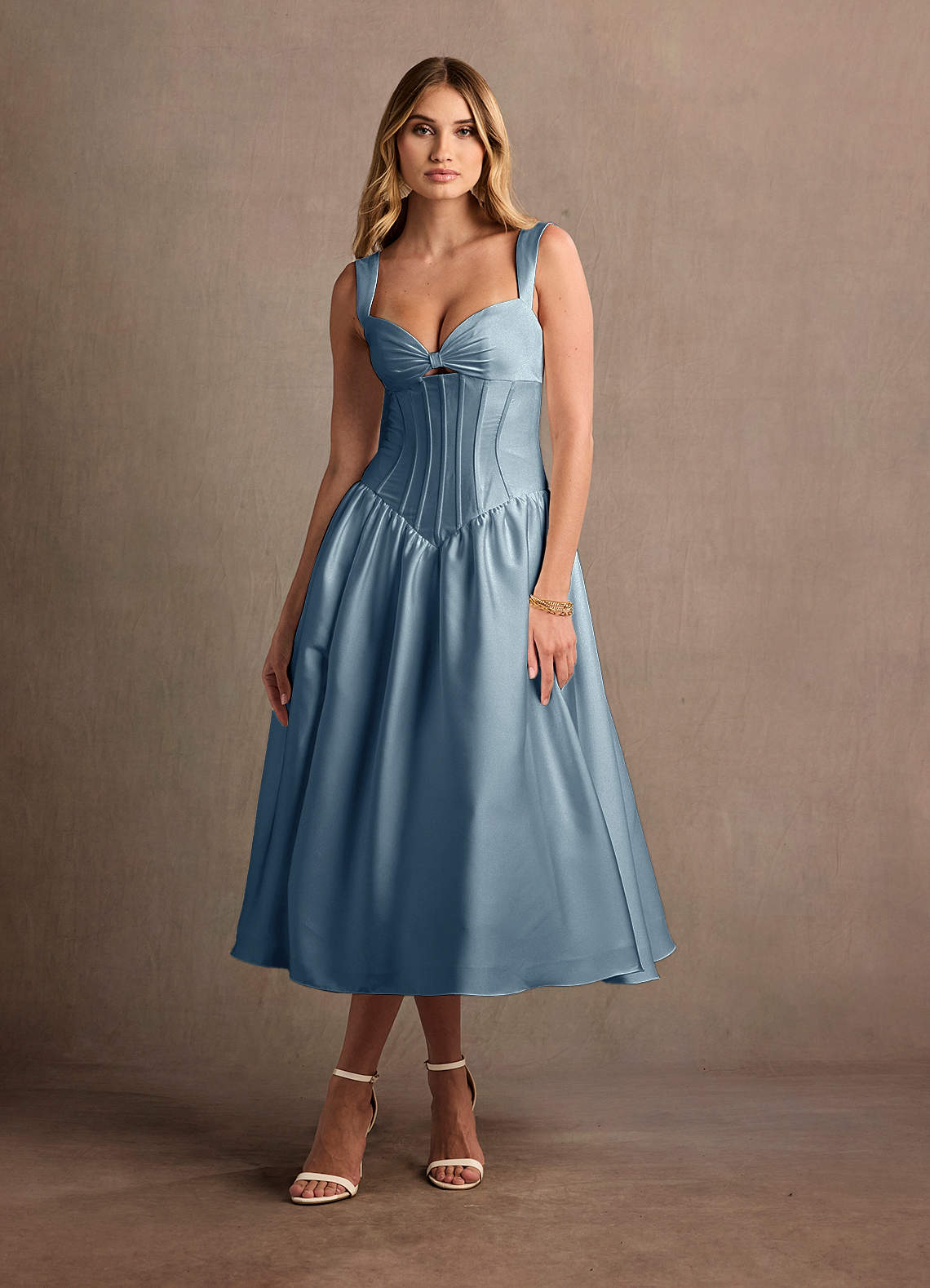 arwen blue dress Requiem LARP event Azazie Sweetheart A-Line Midi Dresses