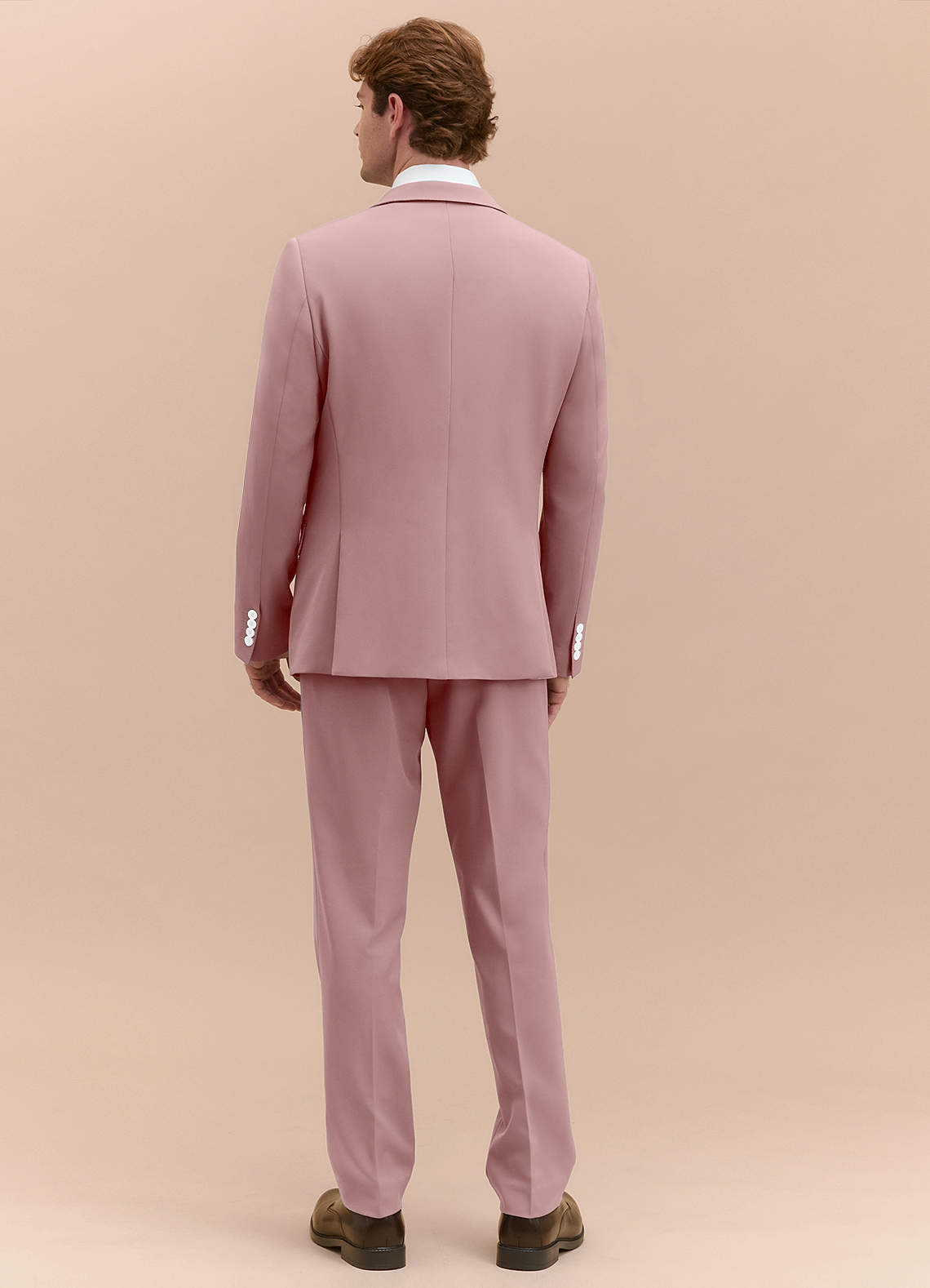 James Dusty Rose Structured Stretch 3-piece suit | Suit Sets |Azazie