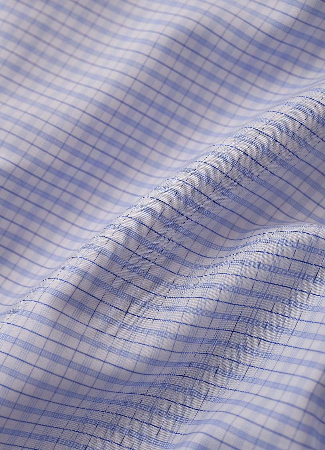 front Aiden Vit Isblå 100 % bomull, strykfri randig skjorta