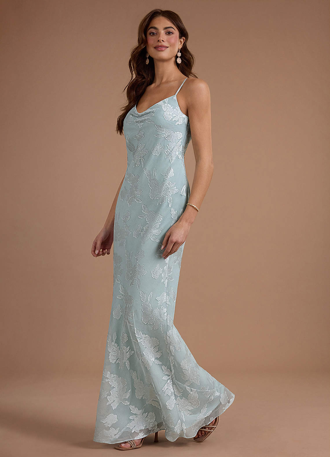 orange and pink dresses bridesmaid Long Dress Thelma