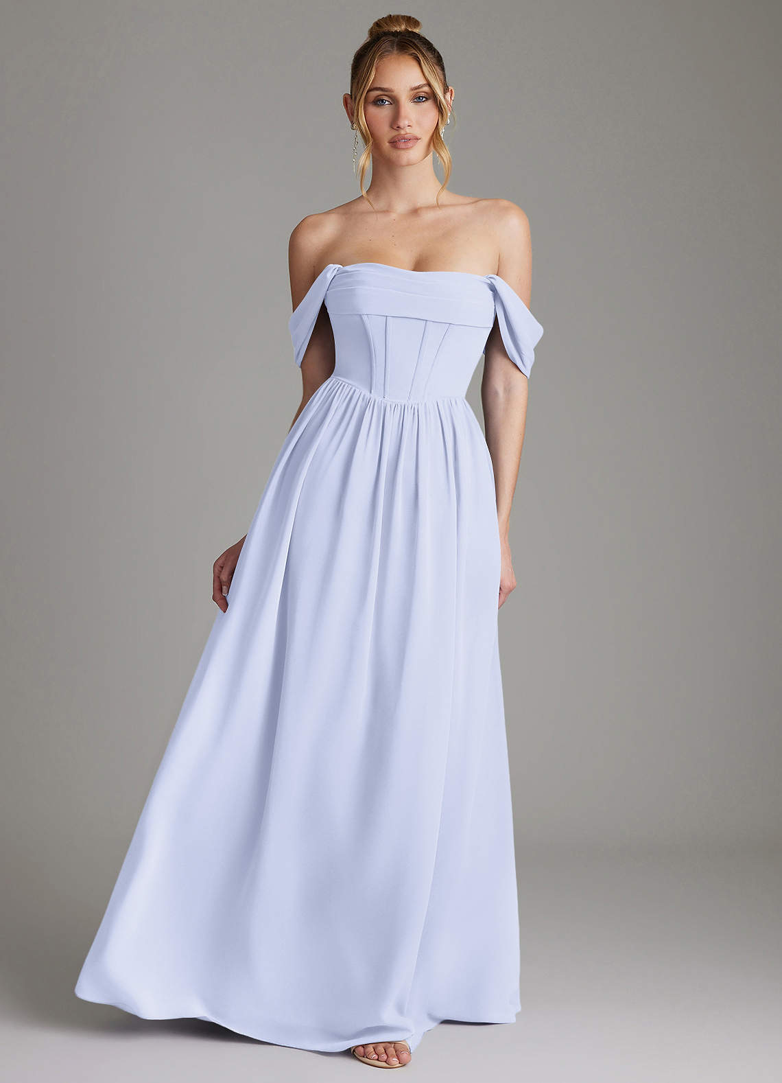 lavender blue bridesmaid dresses Azazie Caterina romantic details define this Hip Pockets Adolfo 6 - Drawer Color:Black Floral Motif