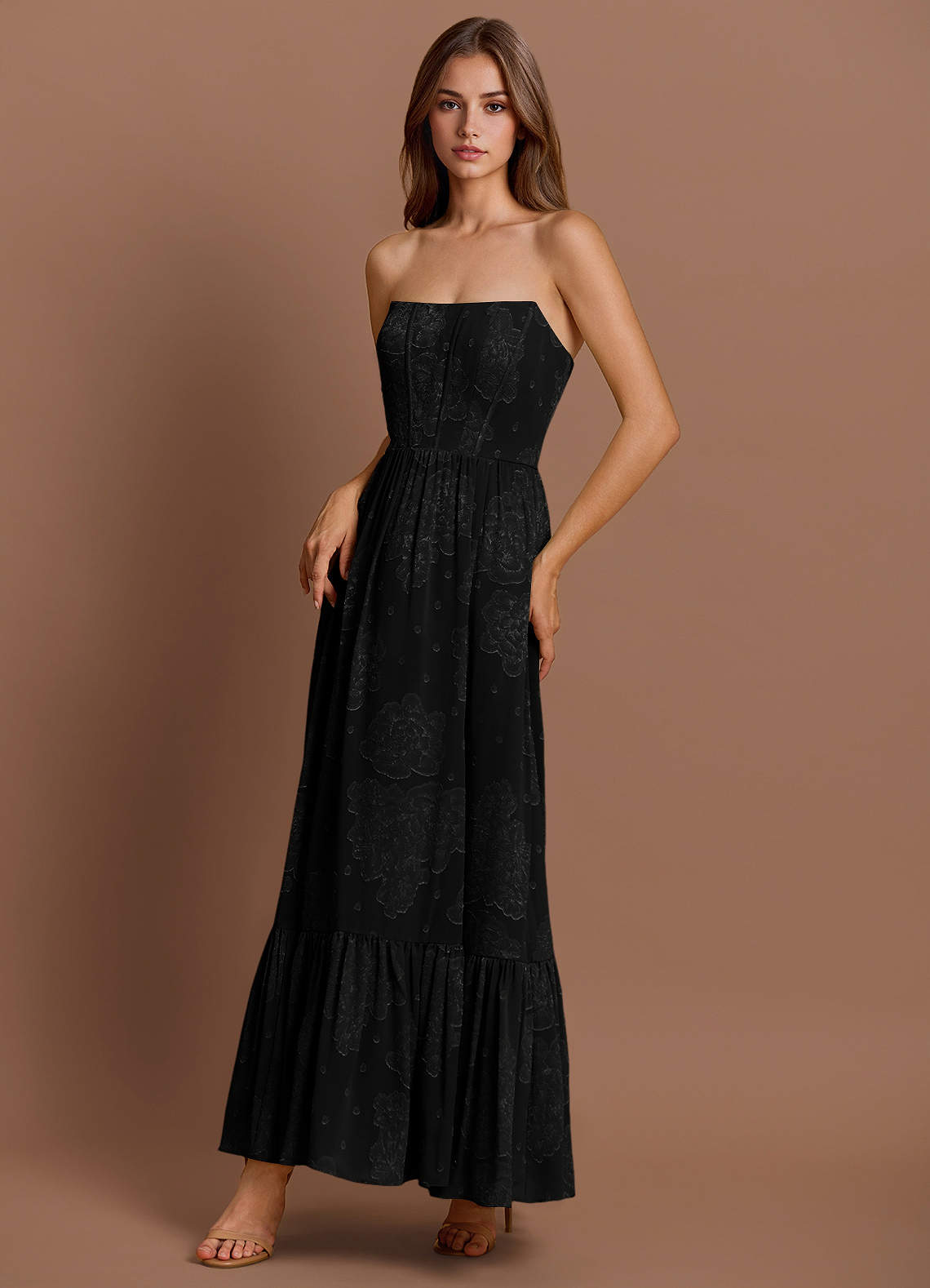 Azazie Plus Size Maxi Dresses A-Line Wedding Guest Semi-Formal Dresses Straight Black Azazie Plus Size Maxi Dresses A-Line Wedding Guest Semi-Formal Dresses Straight Black