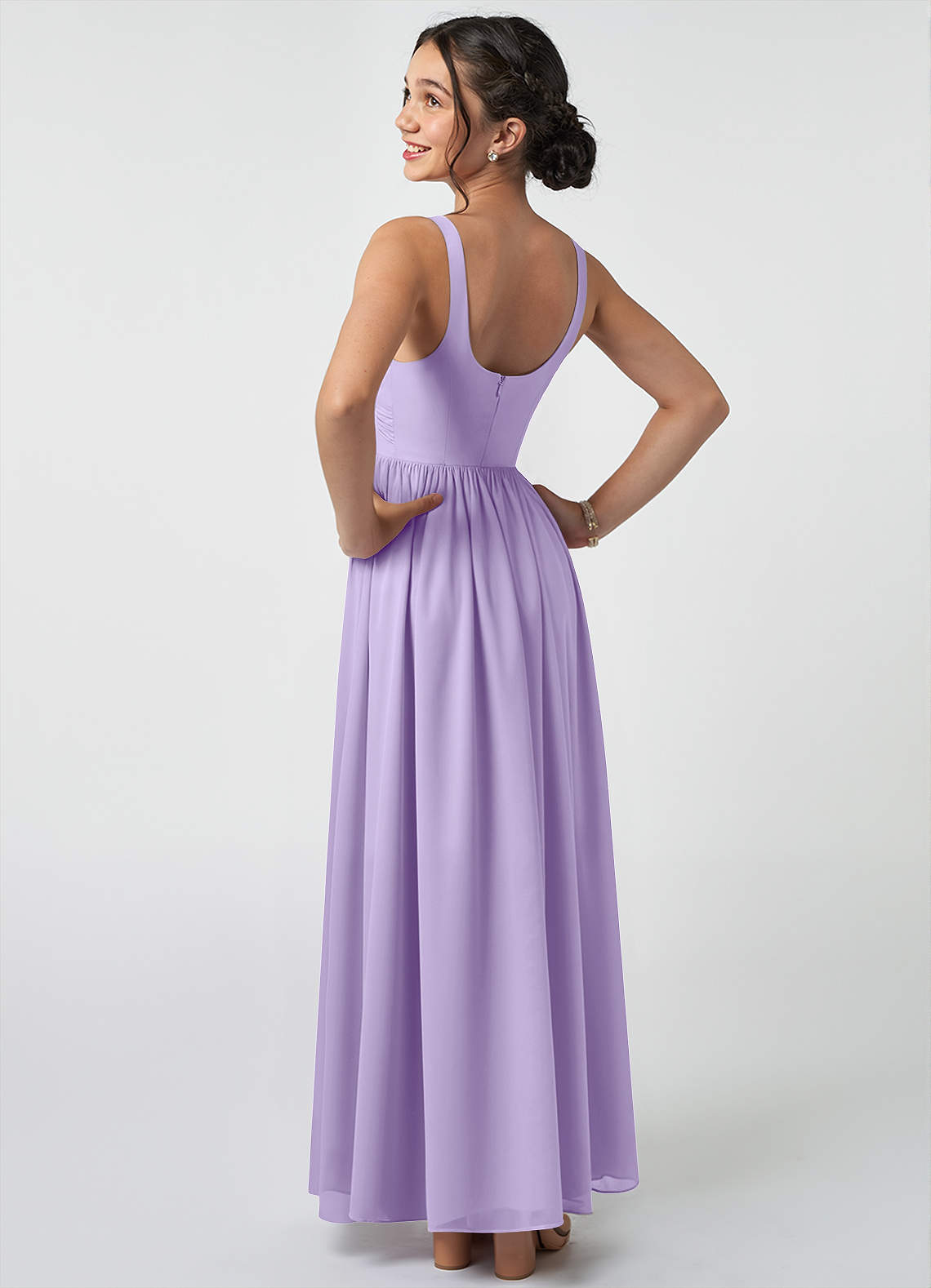lilac junior bridesmaid dresses Azazie Becca Junior Ready to Ship Bridesmaid Dress in Lilac