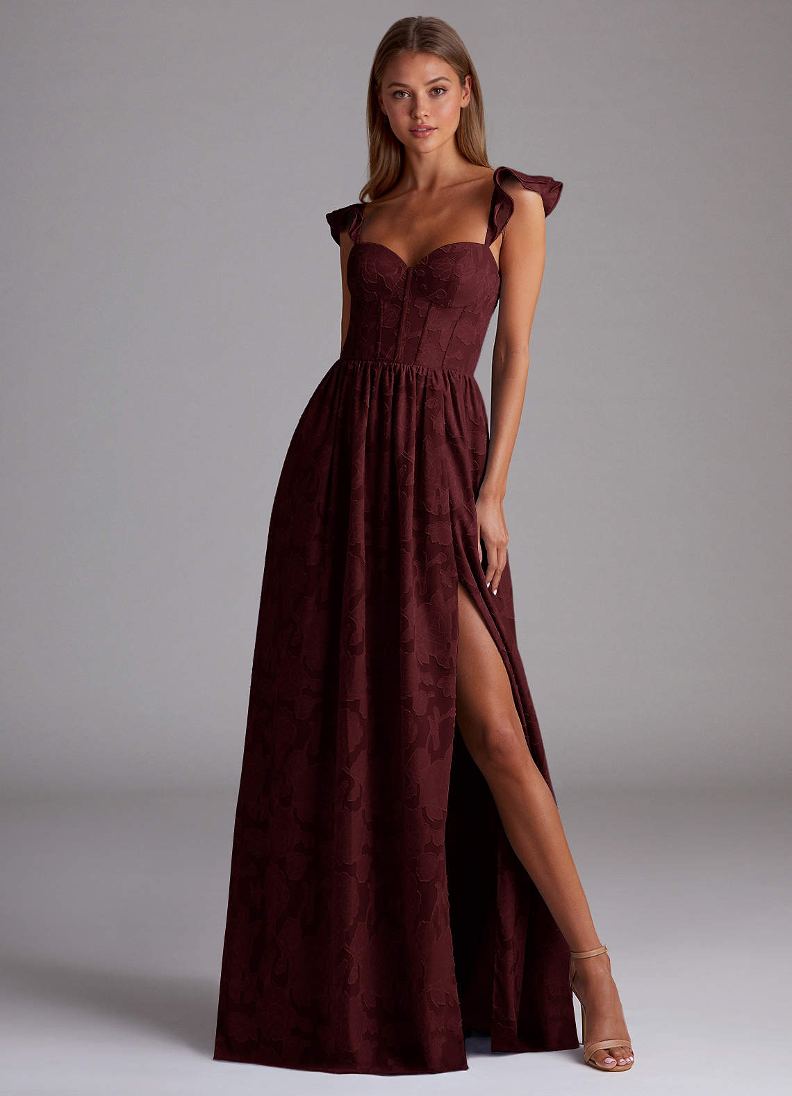 Denisse Vin Korsett Maxi Balklänning image1