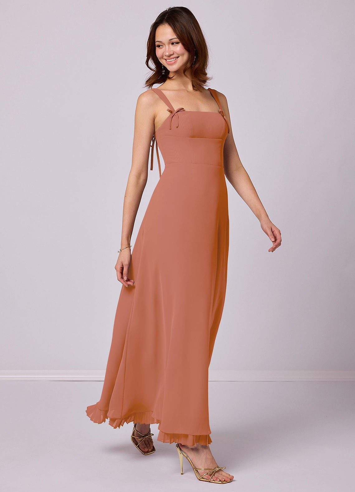 Barbie ♥ Azazie Bridesmaid Dresses MAI TAI A-Line Pleated Chiffon Dress image1