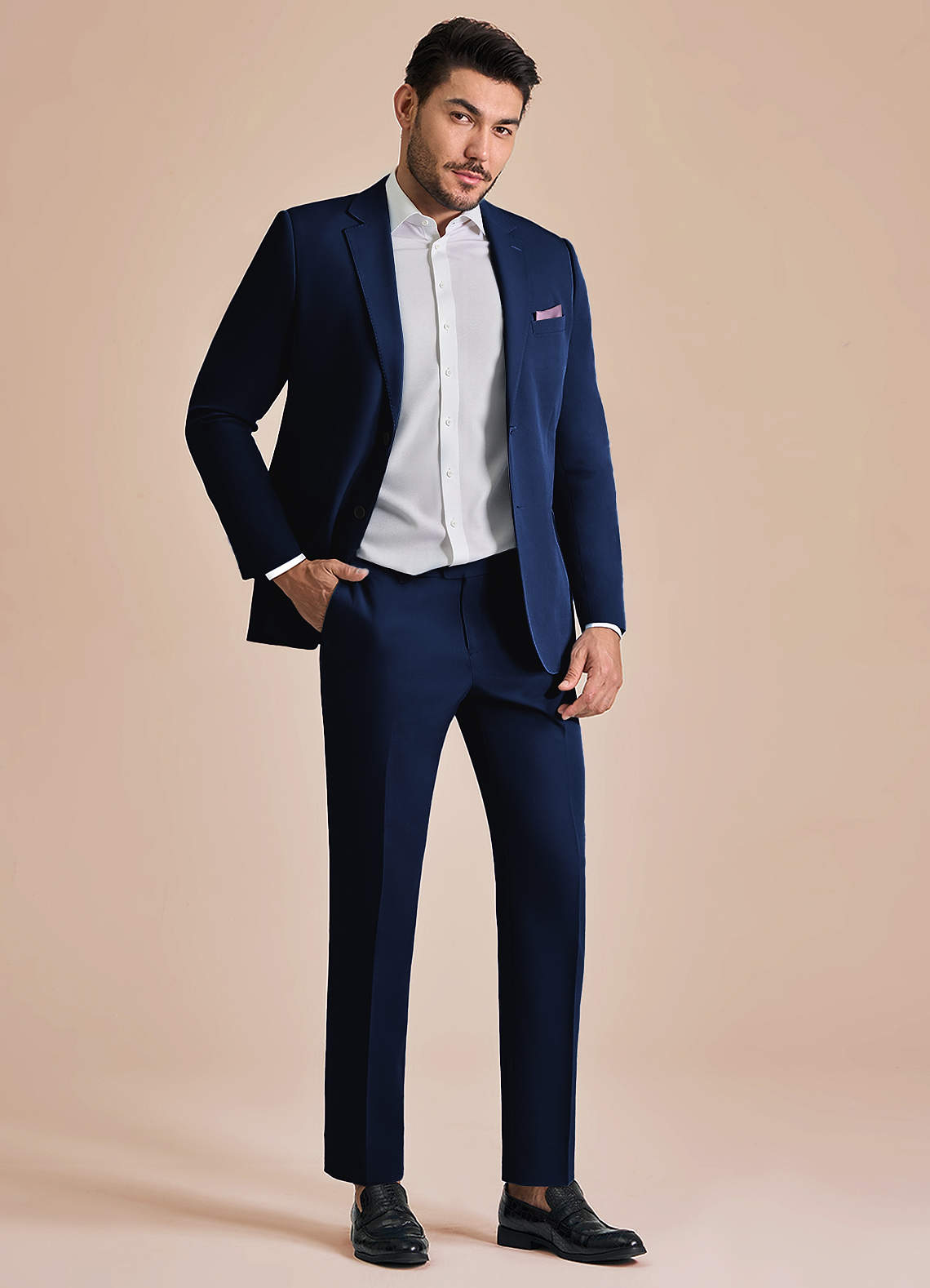 front James Azul Traje