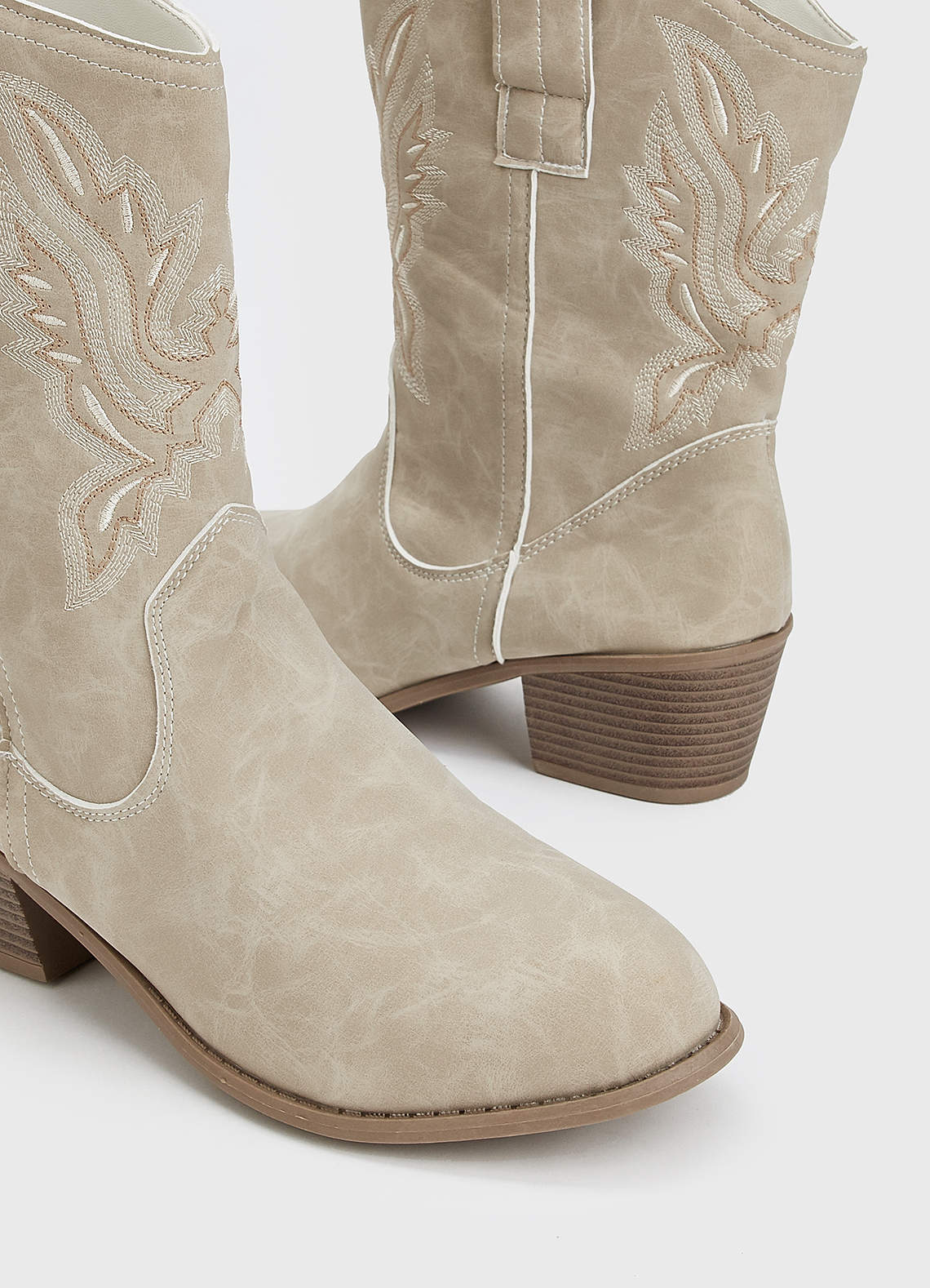 front Embroidered Cowboy Boots