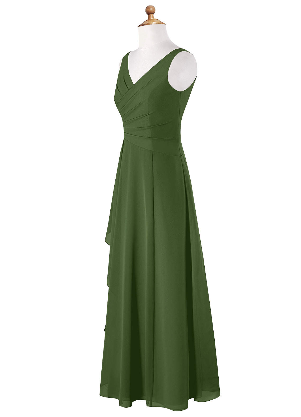 Olive Green Formal Dress for Juniors