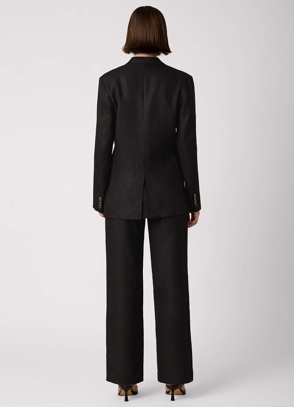 front Trajes de dos piezas 100% lino europeo