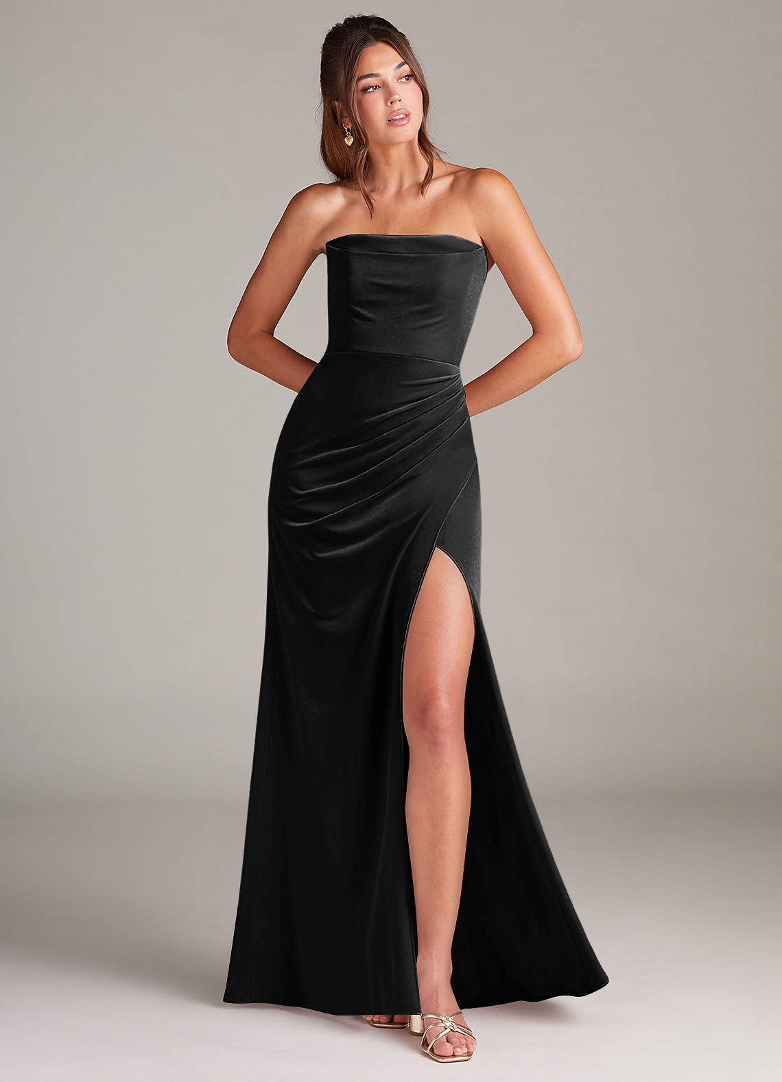 black dress tulle Velvi - Dani Gown - Black - Lace & Tulle A-line Dress