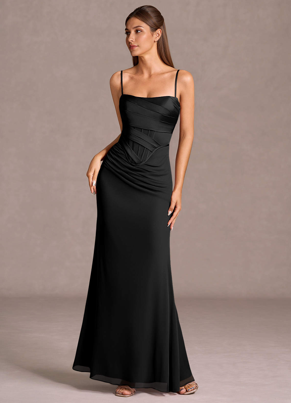 black maxi elegant dress Elenor Maxi Dress