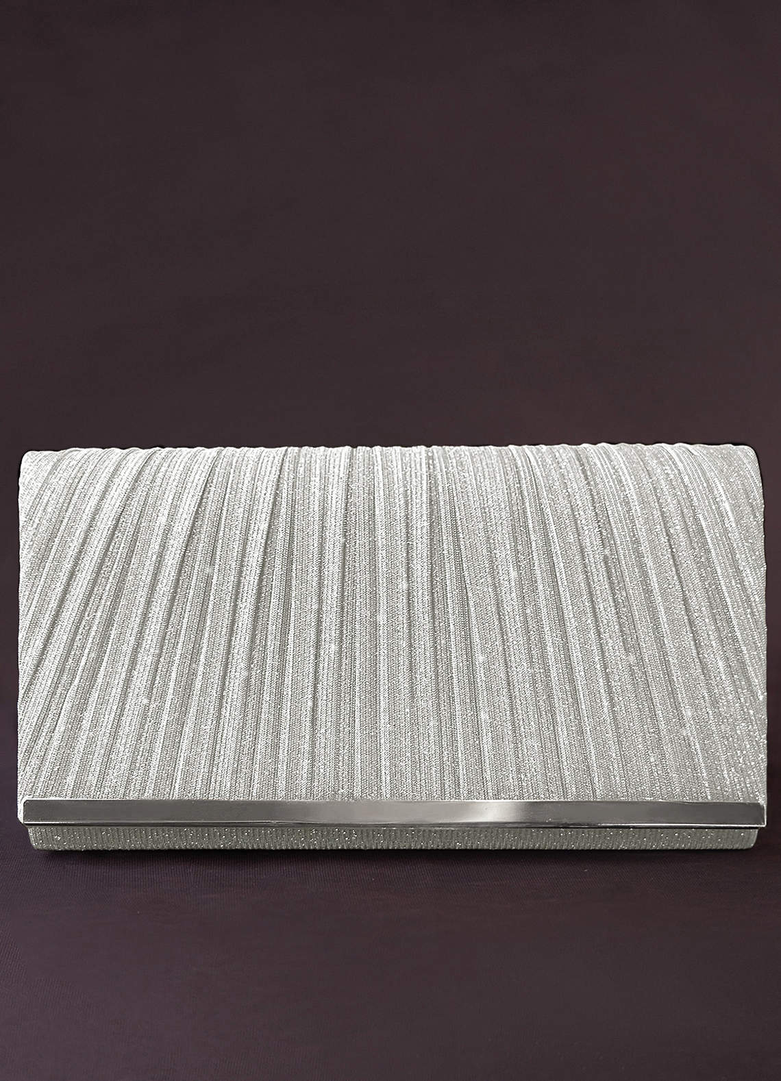 front Pleats Elegant Clutch Bag