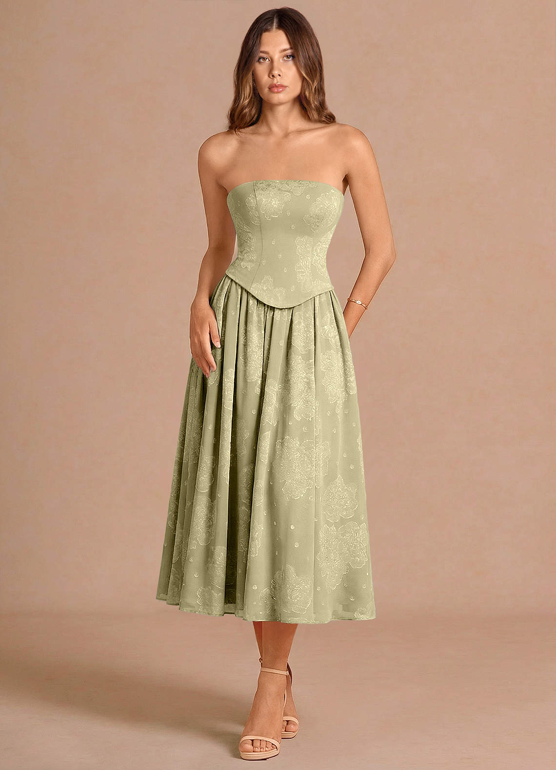 Isaura Celadon Midi Dress image3