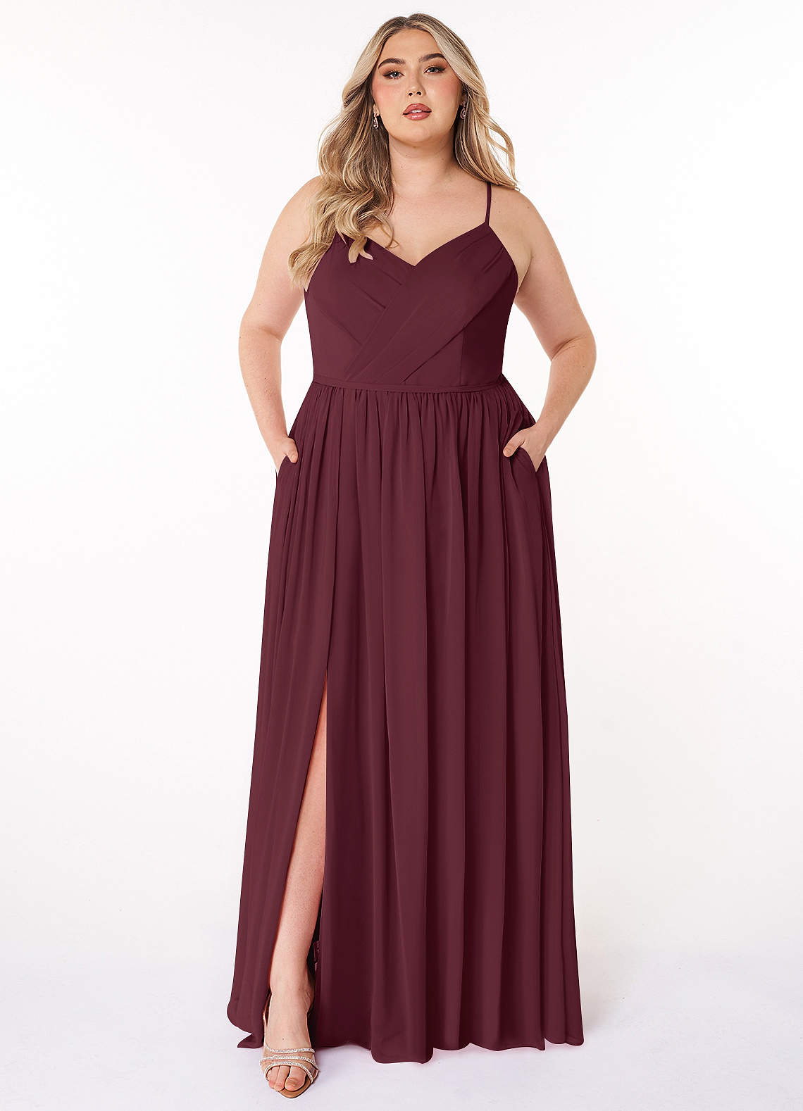 Dusty Sage Azazie Cora Ready to Ship Bridesmaid Dresses Azazie