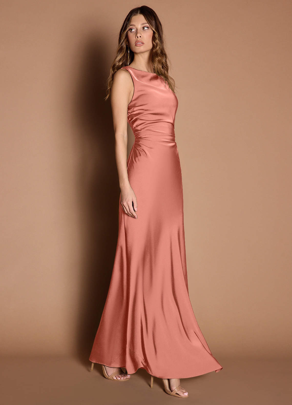Evadne Coral Open Back Dress image1