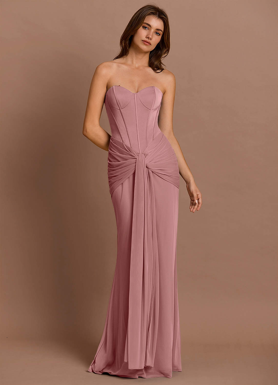 Kalliope Light Pink Maxi Dress Ready to Ship | Azazie